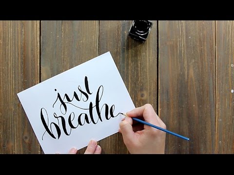 hand lettering font size